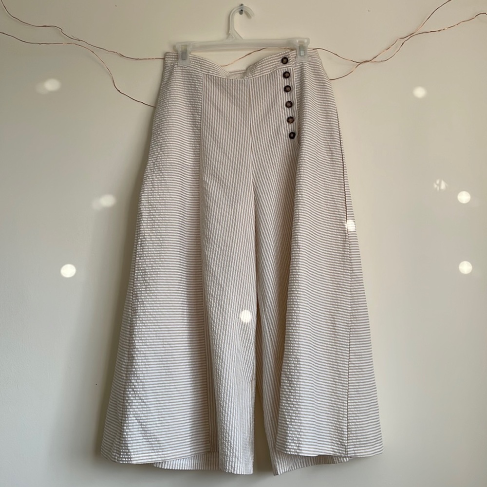 Misslook Wide-leg Striped Pants